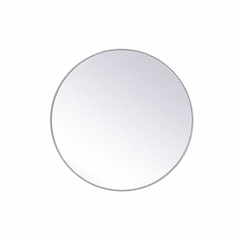 Elegant Eternity Metal Frame Round Mirror 45" - Silver - MR4845S