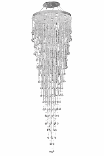 Elegant Galaxy 16-LT Chrome Chandelier Clear Royal Cut Crystal - V2006G36C/RC