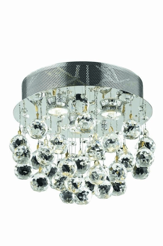 Elegant Galaxy 3-LT Chrome Flush Mount Clear Royal Cut Crystal - V2006F13C/RC
