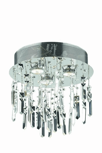 Elegant Galaxy 3-LT Chrome Flush Mount Clear Royal Cut Crystal - V2006F13SC/RC