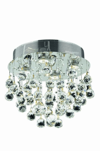 Elegant Galaxy 4-LT Chrome Flush Mount Clear Royal Cut Crystal - V2006F14C/RC