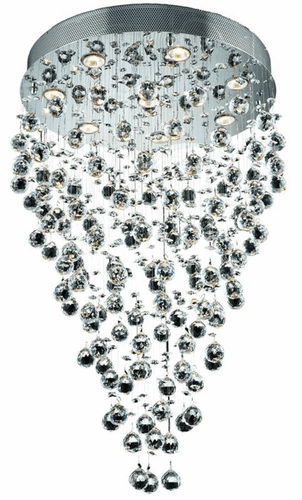 Elegant Galaxy 8-LT Chrome Chandelier Clear Royal Cut Crystal - V2006D24C/RC