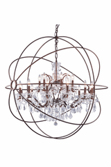 Elegant Geneva 18-LT Rustic Intent Chandelier Clear Royal Cut Crystal - 1130G43RI/RC