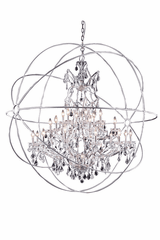 Elegant Geneva 25-LT Polished Nickel Chandelier Clear Royal Cut Crystal - 1130G60PN/RC