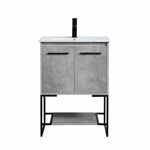 Elegant Gerard 24" Single Bathroom Vanity - Concrete Grey - VF42024CG