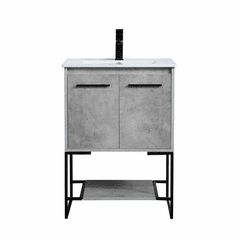 Elegant Gerard 24" Single Bathroom Vanity - Concrete Grey - VF42024CG