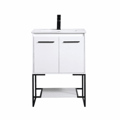 Elegant Gerard 24" Single Bathroom Vanity - White - VF42024WH