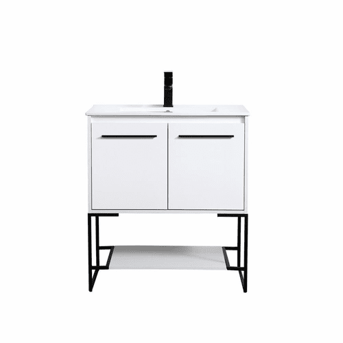 Elegant Gerard 30" Single Bathroom Vanity - White - VF42030WH