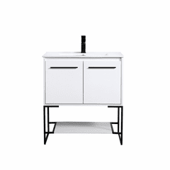 Elegant Gerard 30" Single Bathroom Vanity - White - VF42030WH