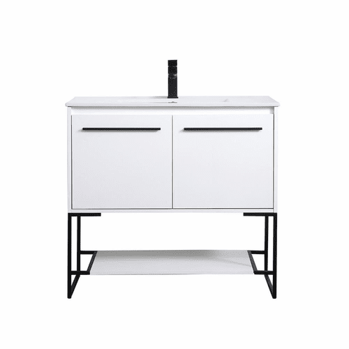 Elegant Gerard 36" Single Bathroom Vanity - White - VF42036WH