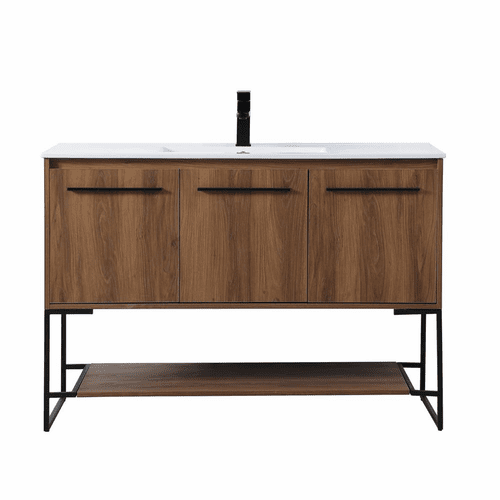 Elegant Gerard 48" Single Bathroom Vanity - Walnut Brown - VF42048WB