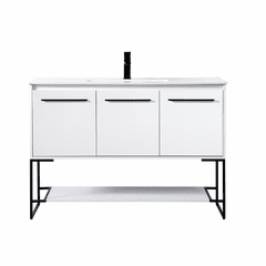 Elegant Gerard 48" Single Bathroom Vanity - White - VF42048WH