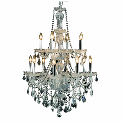 Elegant Giselle 12-LT Chrome Chandelier Clear Royal Cut Crystal - V7890D28C/RC