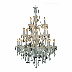 Elegant Giselle 21-LT Chrome Chandelier Clear Royal Cut Crystal - V7890G38C/RC