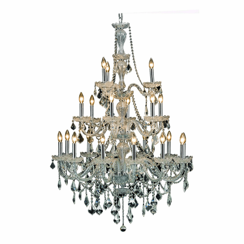 Elegant Giselle 21-LT Chrome Chandelier Clear Royal Cut Crystal - V7890G38C/RC