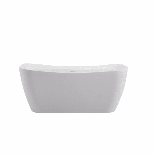 Elegant Harrieta 59" Soaking Bathtub - Glossy White - BT10459GW