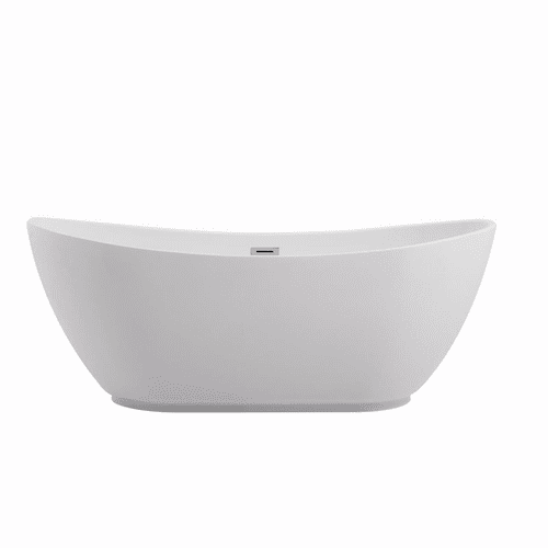 Elegant Ines 67" Soaking Bathtub - Glossy White - BT10367GW