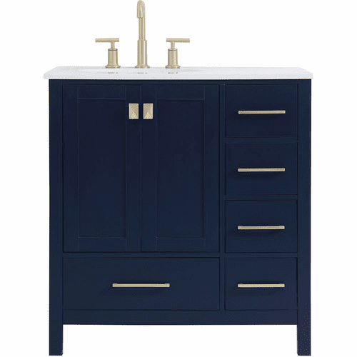 Elegant Irene 32" Single Bathroom Vanity - Blue - VF18832BL