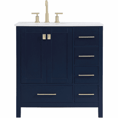 Elegant Irene 32" Single Bathroom Vanity - Blue - VF18832BL