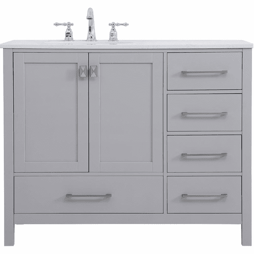 Elegant Irene 42" Single Bathroom Vanity - Gray - VF18842GR