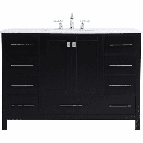 Elegant Irene 48" Single Bathroom Vanity - Black - VF18848BK