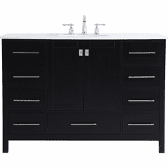 Elegant Irene 48" Single Bathroom Vanity - Black - VF18848BK