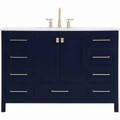 Elegant Irene 48" Single Bathroom Vanity - Blue - VF18848BL
