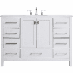 Elegant Irene 48" Single Bathroom Vanity - White - VF18848WH