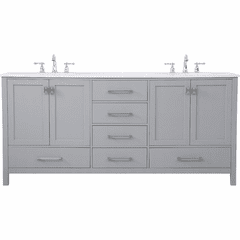 Elegant Irene 72" Double Bathroom Vanity - Gray - VF18872DGR