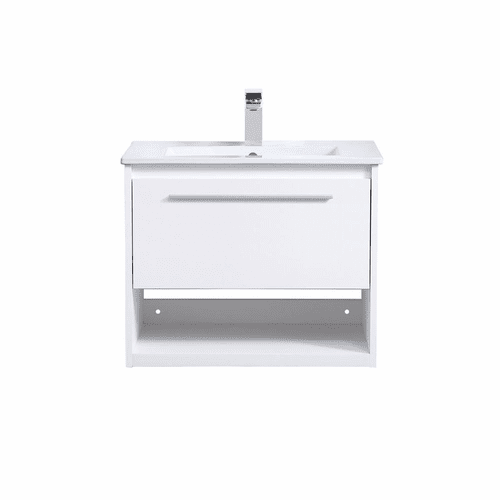 Elegant Kasper 24" Single Bathroom Floating Vanity - White - VF43024WH