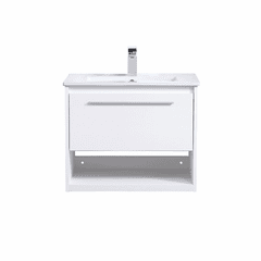 Elegant Kasper 24" Single Bathroom Floating Vanity - White - VF43024WH