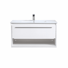 Elegant Kasper 36" Single Bathroom Floating Vanity - White - VF43036WH