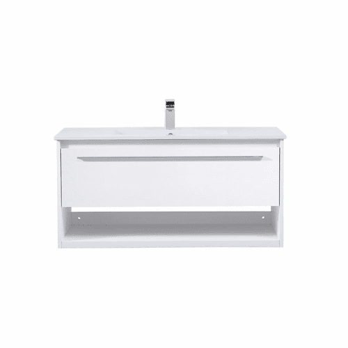 Elegant Kasper 40" Single Bathroom Floating Vanity - White - VF43040WH
