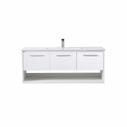 Elegant Kasper 48" Single Bathroom Floating Vanity - White - VF43048WH