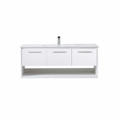 Elegant Kasper 48" Single Bathroom Floating Vanity - White - VF43048WH