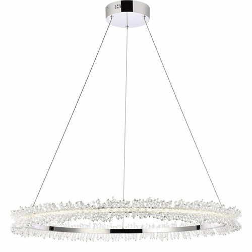 Elegant Laurel  LED 34" Pendant - Chrome - 3506D34C
