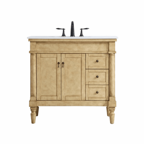 Elegant Lexington 36" Single Bathroom Vanity - Antique Beige - VF13036AB