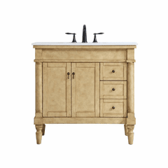 Elegant Lexington 36" Single Bathroom Vanity - Antique Beige - VF13036AB
