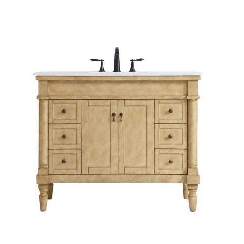 Elegant Lexington 42" Single Bathroom Vanity - Antique Beige - VF13042AB