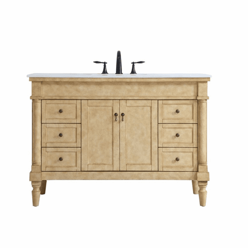 Elegant Lexington 48" Single Bathroom Vanity - Antique Beige - VF13048AB