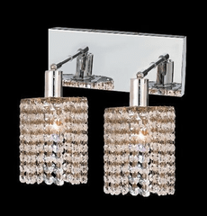 Elegant Lighting Mini 2LT Chrome Wall Sconce - 1282W-O-R-CL/SA