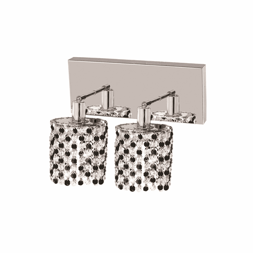 Elegant Lighting Mini 2LT Chrome Wall Sconce - 1282W-O-R-CL/SS