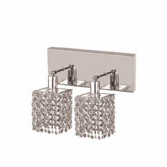 Elegant Lighting Mini 2LT Chrome Wall Sconce - 1282W-O-S-CL/SS