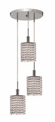 Elegant Lighting Mini 3LT Chrome Pendant - 1283D-R-S-CL/SA Elegant Lighting Mini 3LT Chrome Pendant - 1283D-R-S-CL/SA