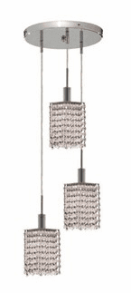 Elegant Lighting Mini 3LT Chrome Pendant - 1283D-R-S-CL/SS
