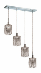 Elegant Lighting Mini 4LT Chrome Pendant - 1284D-O-R-CL/SA