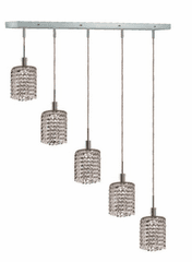 Elegant Lighting Mini 5LT Chrome Pendant - 1285D-O-R-CL/SS