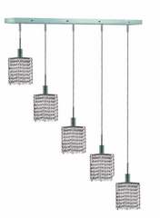 Elegant Lighting Mini 5LT Chrome Pendant - 1285D-O-S-CL/SA