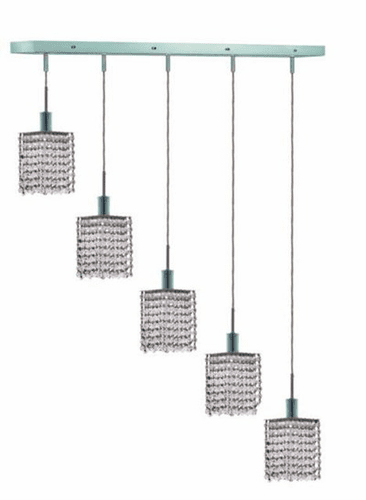 Elegant Lighting Mini 5LT Chrome Pendant - 1285D-O-S-CL/SS