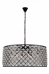 Elegant Madison 10-LT Matte Black Chandelier Clear Royal Cut Crystal - 1213G43MB/RC